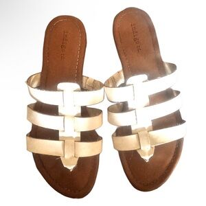 Indigo white  Sandals with Classic Thong Design